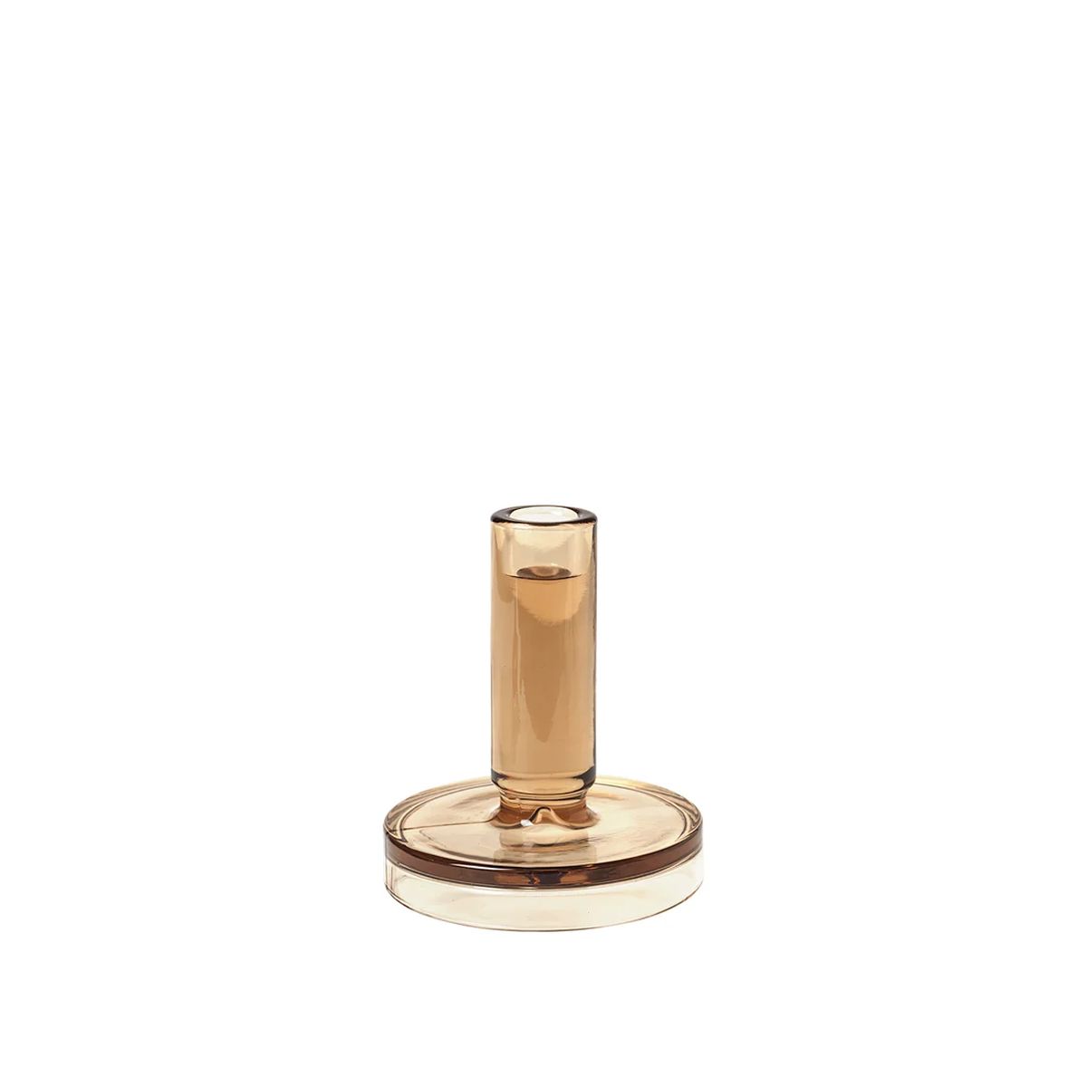 Candelabro Vidro PETRA Castanho Ø12x14cm Tan