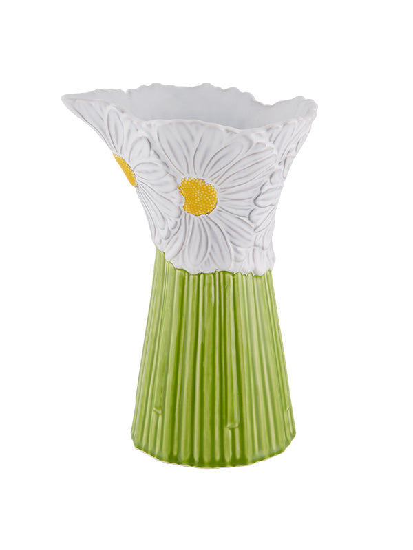 Jarro Maria Flor Margaridas Verde/Amarelo 26cm