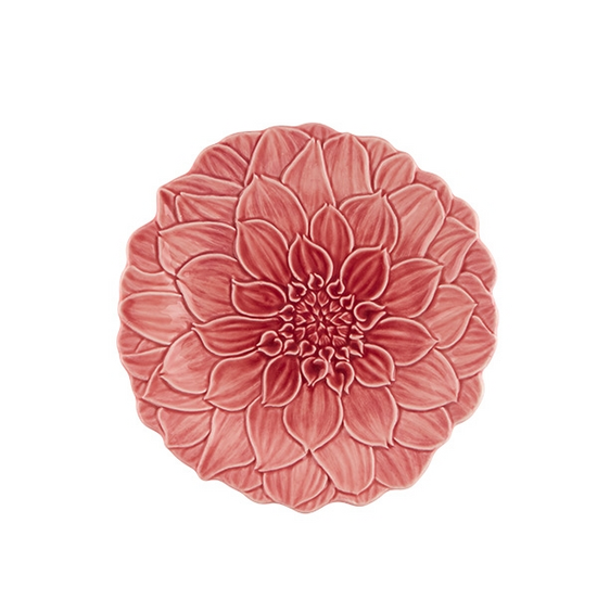 Prato Maria Flor Dália Rosa 22cm