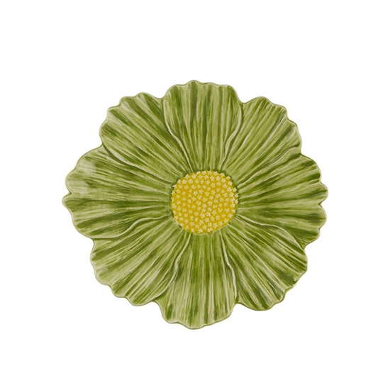 Prato Maria Flor Cosmos Verde/Amarelo 23cm