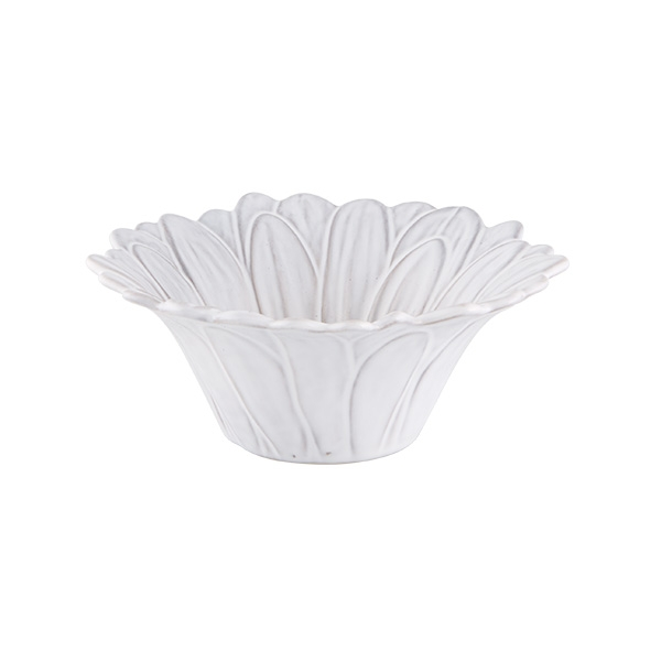 Taça Maria Flor Margarida Branco/Amarelo 15,5cm