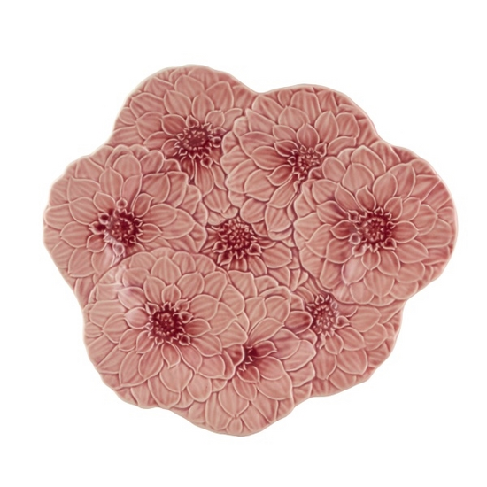 Prato Maria Flor Dália Rosa 28cm