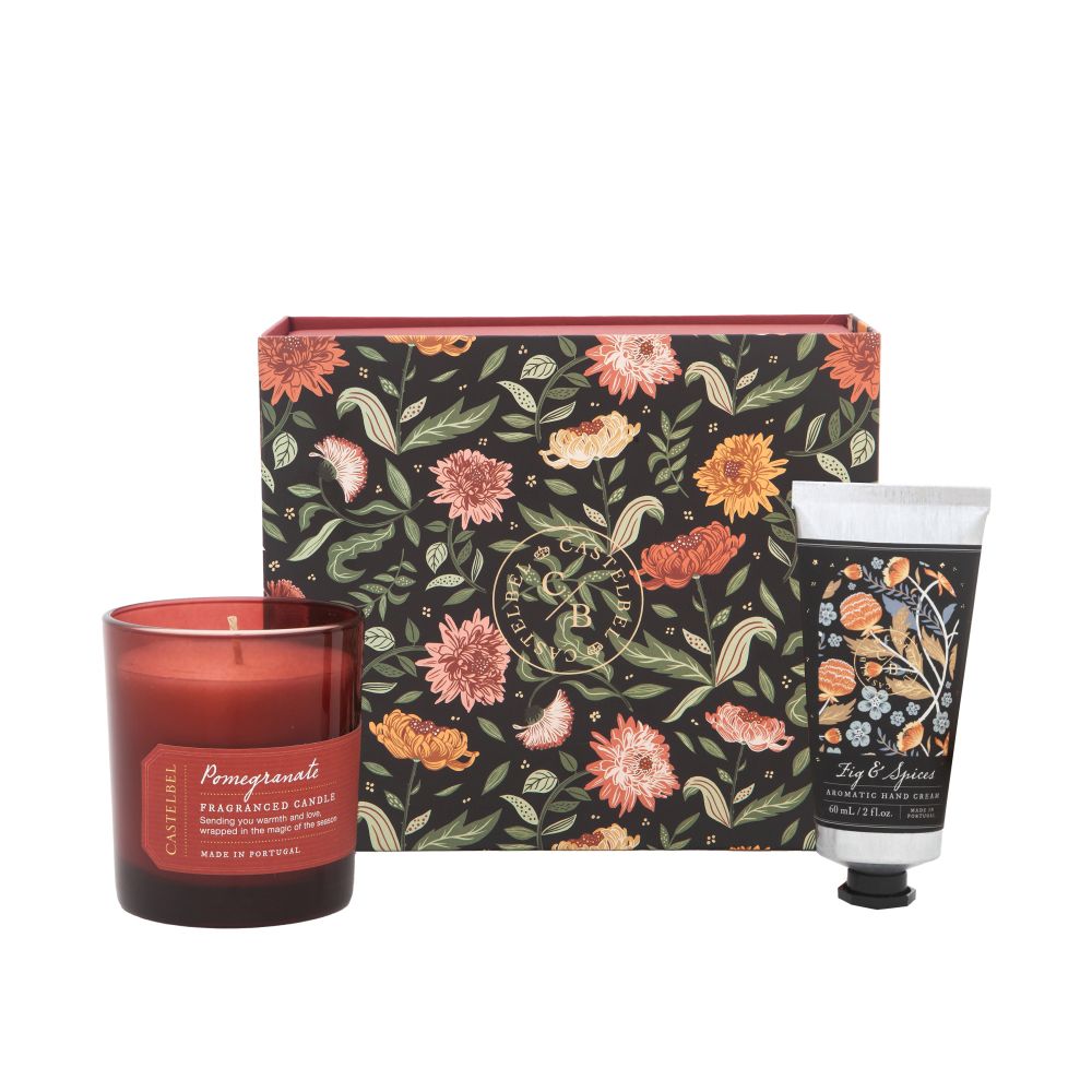 Gift Set Xmas Romã&Figo (Vela&Creme Mãos)