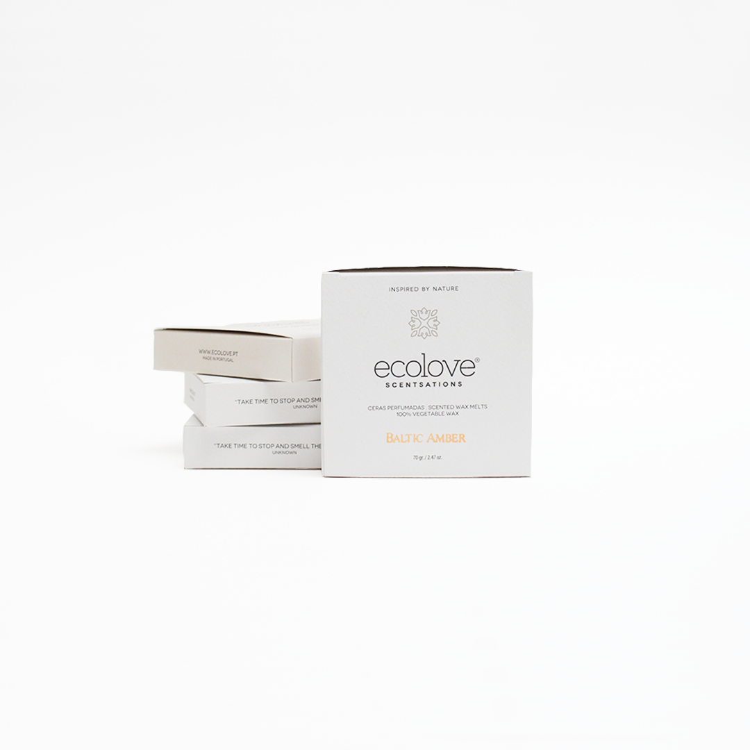 Cx.10 Corações Cera Perfumada Baltic Amber