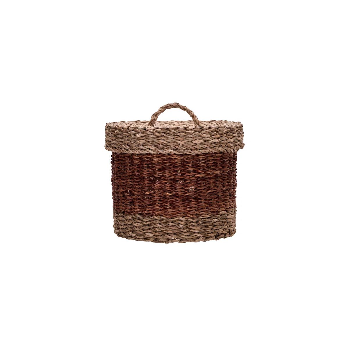 Cesto c/tampa RANGI Ø23x21cm