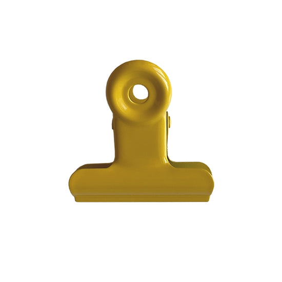 Clip p/Papel Metal Amarelo 3,8cm