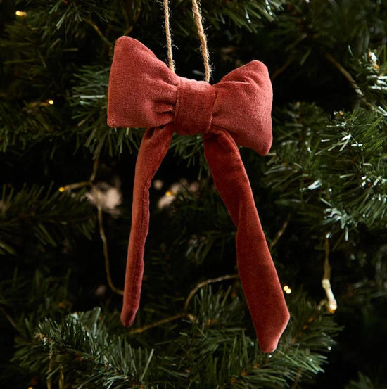 Enfeite Laço Veludo Terra 13cm