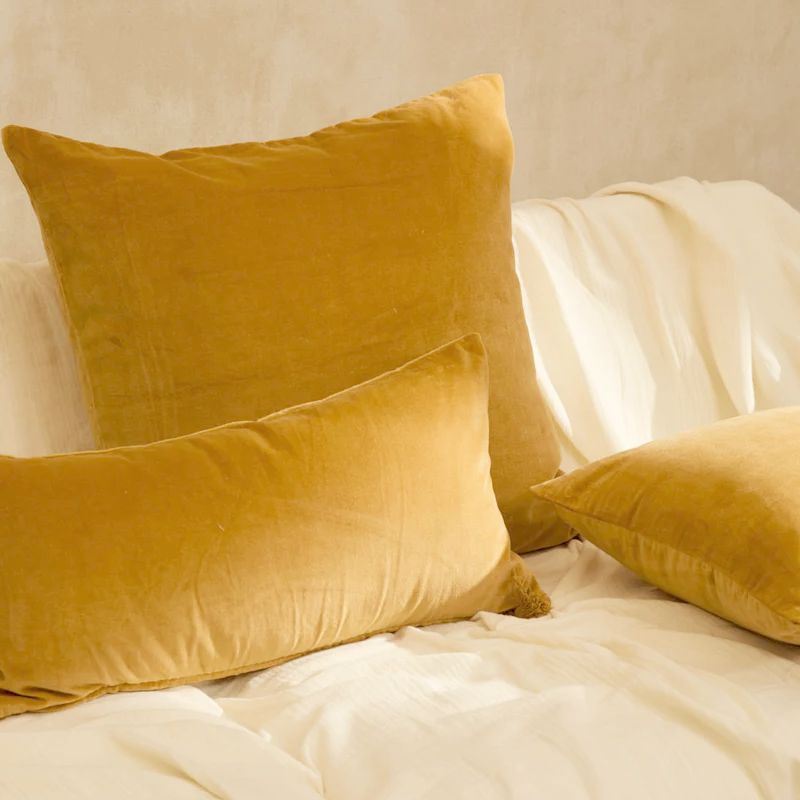 Almofada VELOUR Mostarda 30x60cm