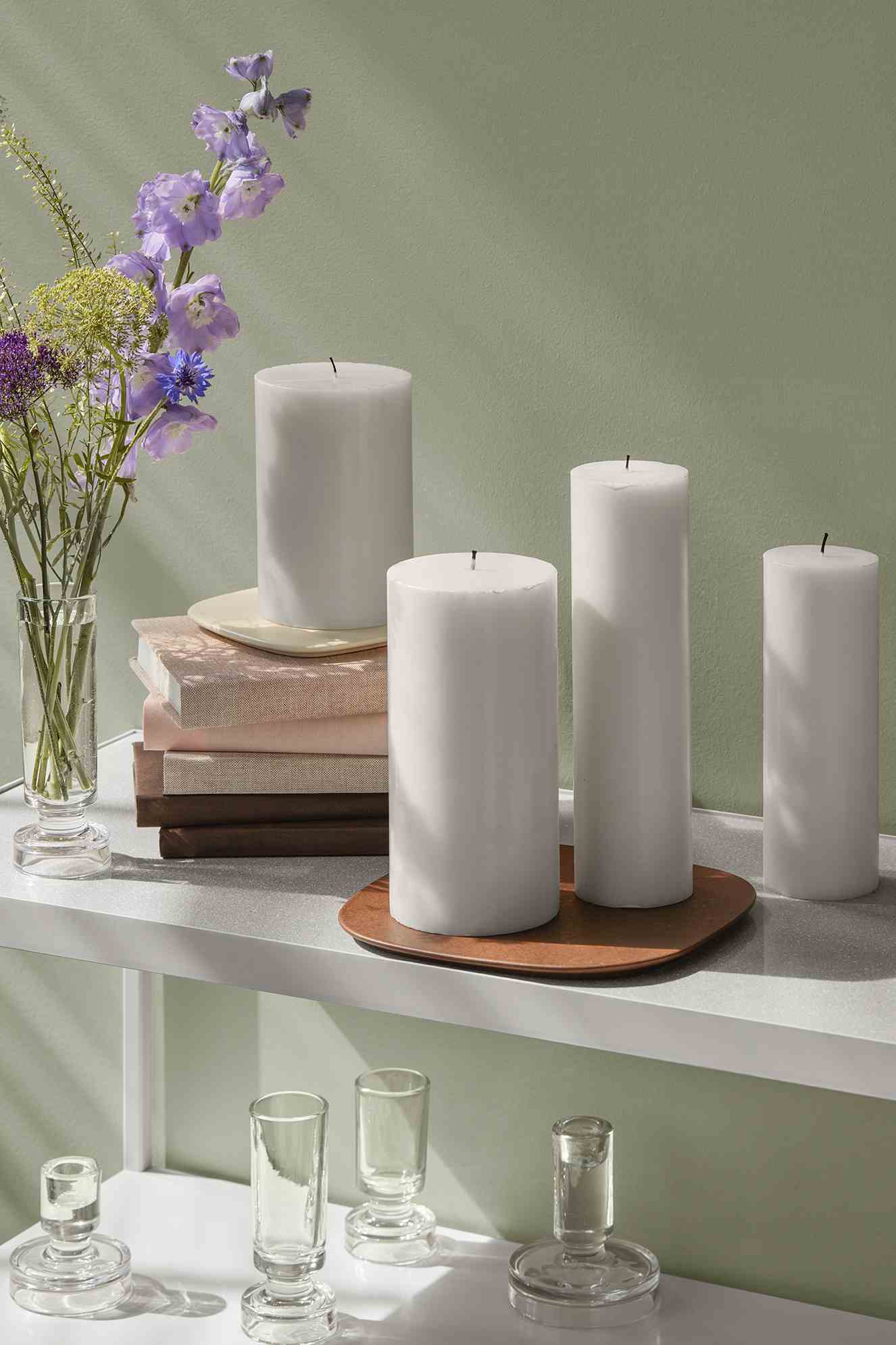 Candelabro vidro PETRA Ø12x14cm