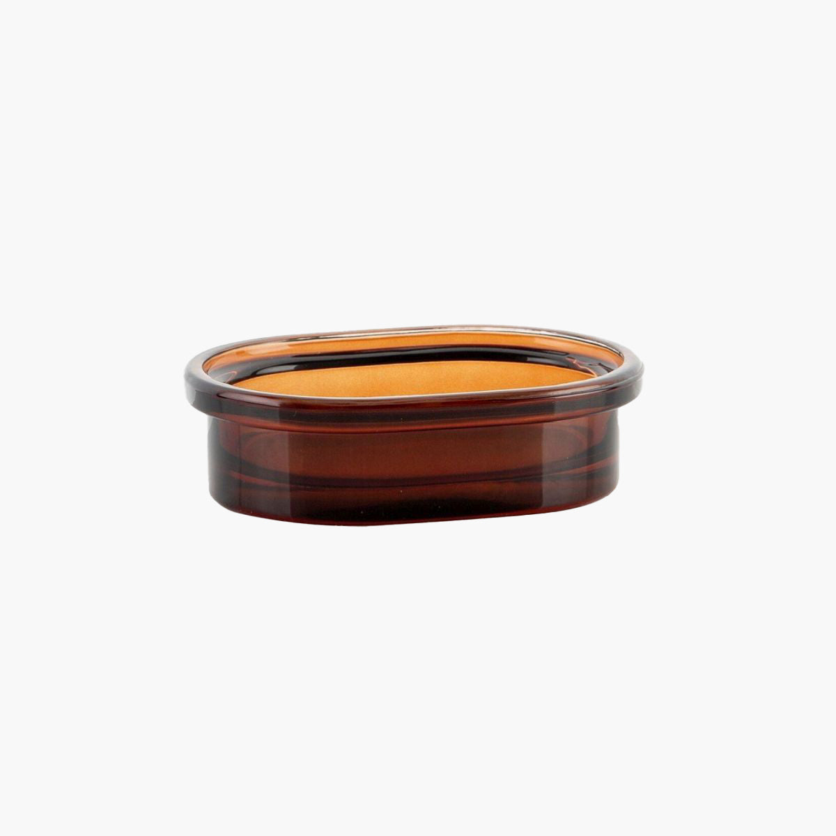Saboneteira Vidro Âmbar 13x9.5x3.5cm
