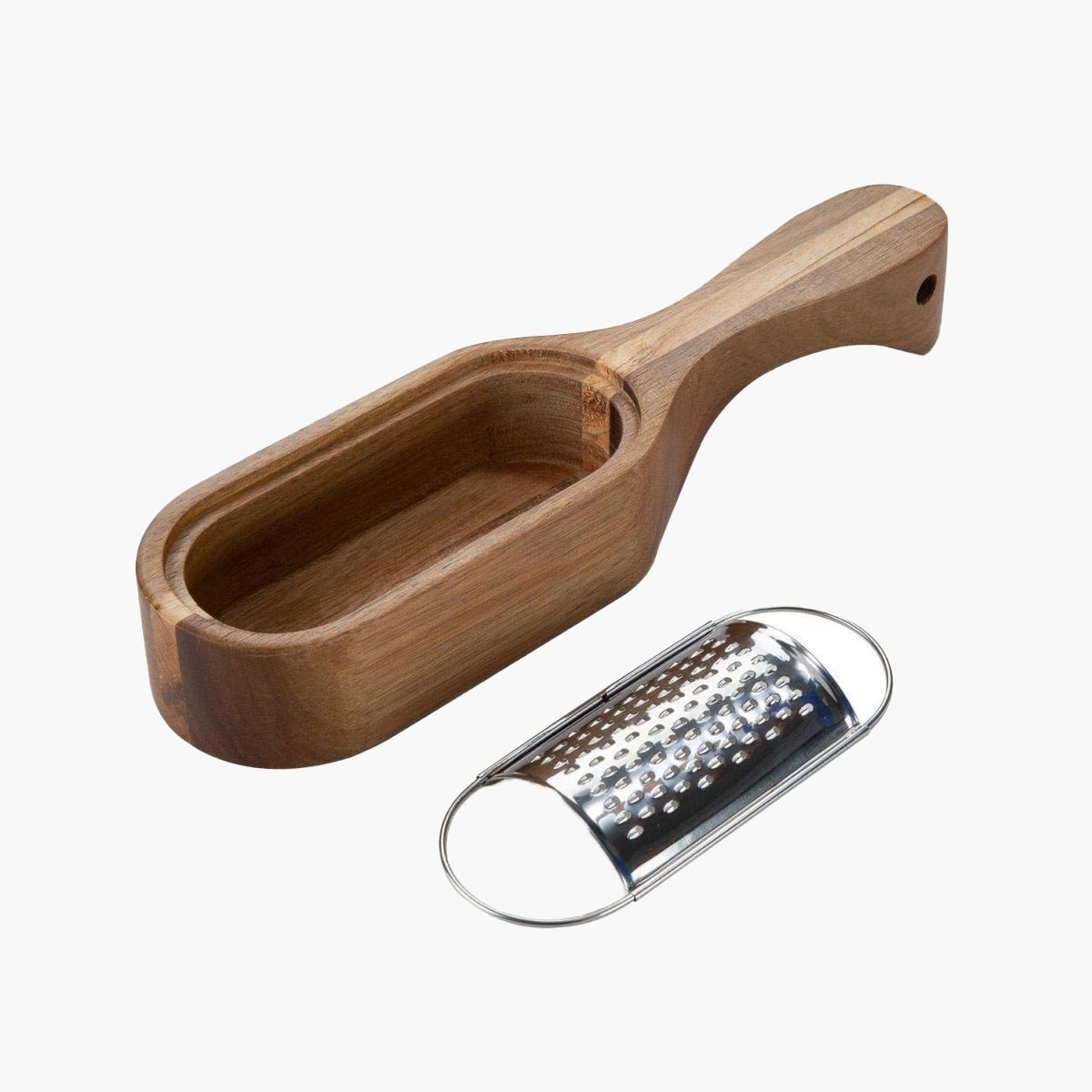Ralador Queijo Acácia Inox 27.5x7x5.5cm