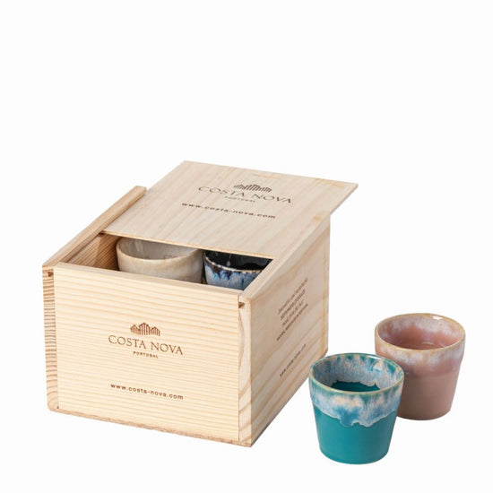 Caixa Gift 8 Copos Espresso Multicor