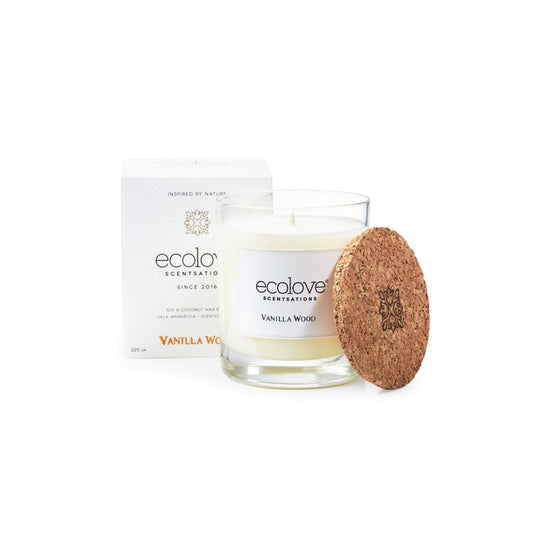 Vela Aromática Vanilla Wood 225gr. BT50h
