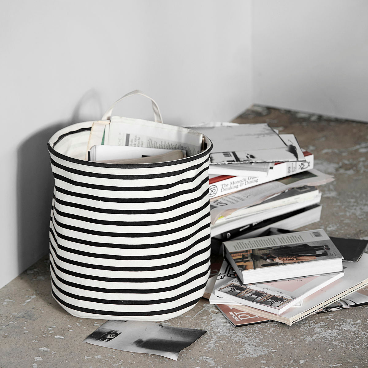 Cesto c/Asa STRIPES Ø30x30cm