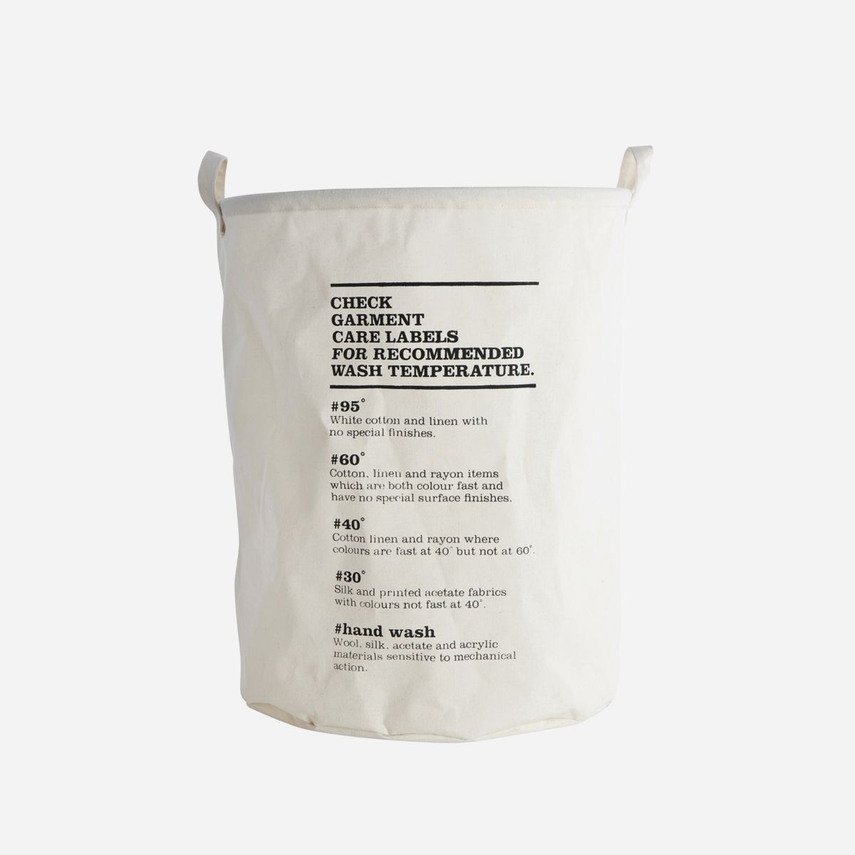 Cesto Roupa Suja WASH INSTRUCTIONS Ø40x50cm