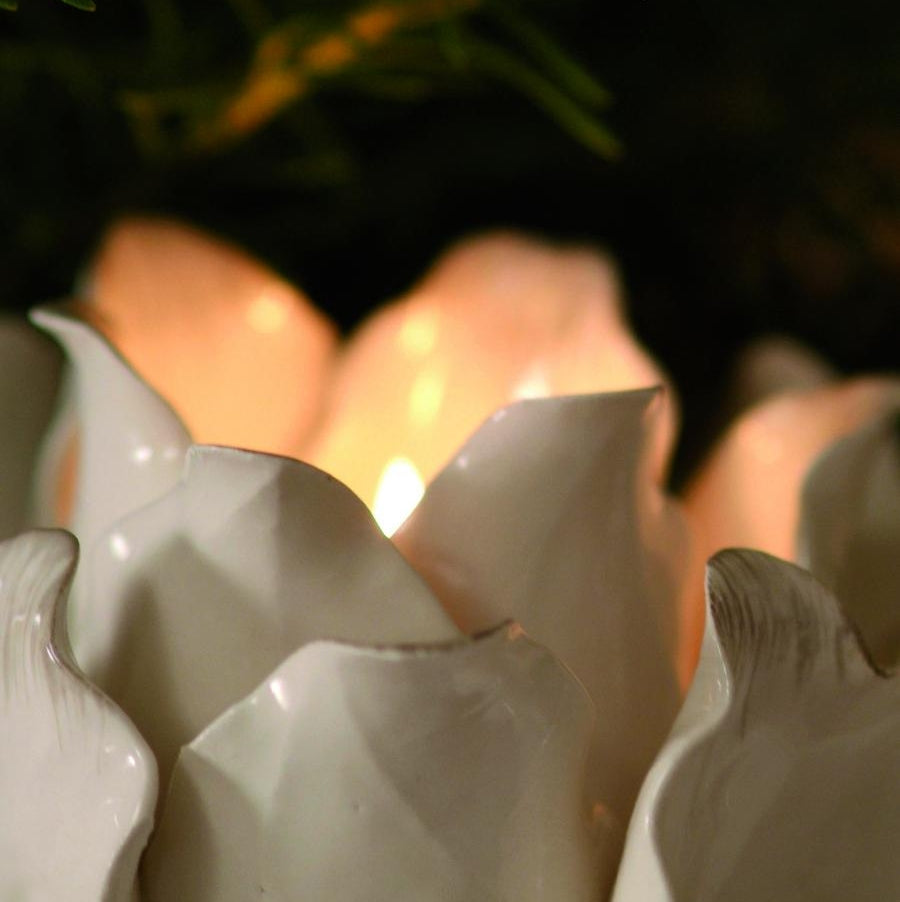 Candelabro Cerâmica FLOR Ø13x7cm