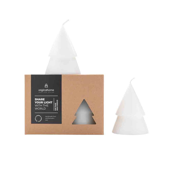 Cj. 2 Velas XMAS Branco Ø7.5x10cm